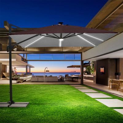 Ombrellone 3x3 con LED Sirena in alluminio – Casamati