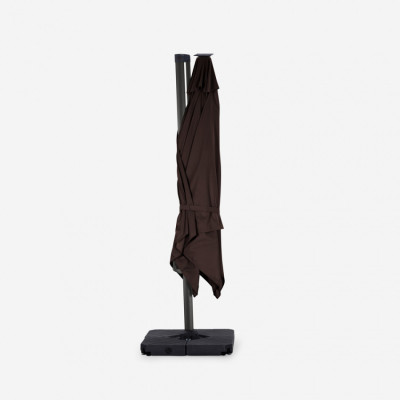 Ombrellone decentrato 3x3 marrone Aliz – Casamati