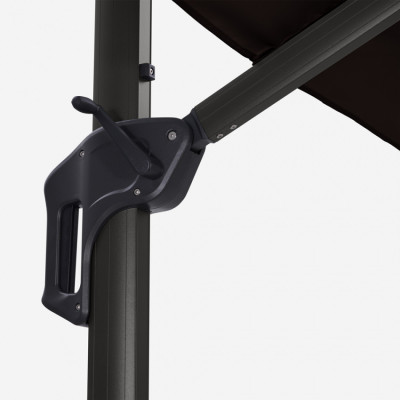 Ombrellone decentrato 3x3 marrone Aliz – Casamati