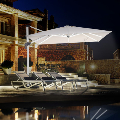Ombrellone LED solare 3x3 Duna in alluminio – Casamati