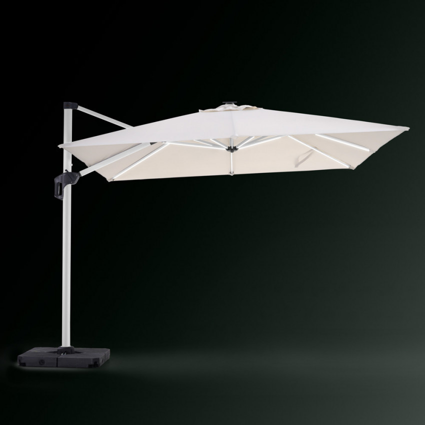 Ombrellone LED solare 3x3 Duna in alluminio – Casamati