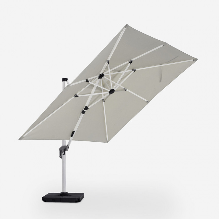 Ombrellone LED solare 3x3 Duna in alluminio – Casamati
