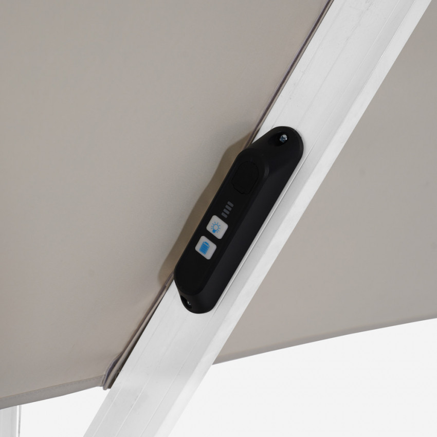 Ombrellone LED solare 3x3 Duna in alluminio – Casamati