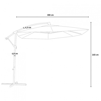 Ombrellone ottagonale 3m Neso in alluminio – Casamati