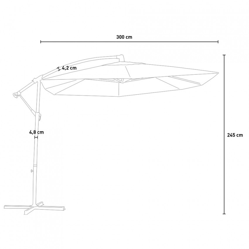 Ombrellone ottagonale 3m Neso in alluminio – Casamati