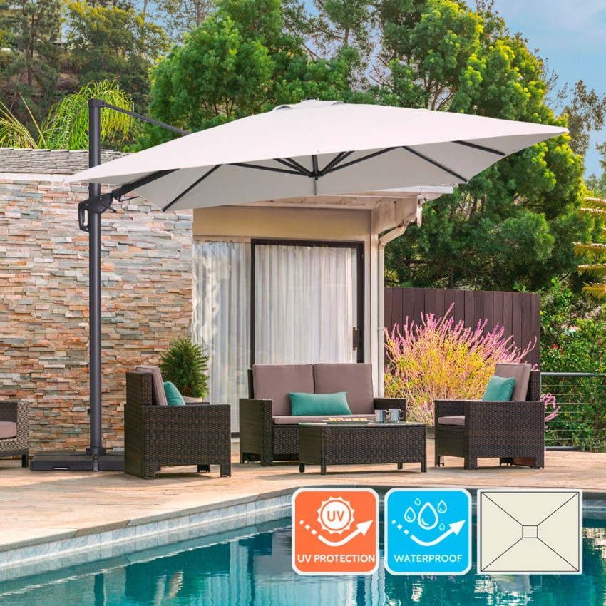 Ombrellone girevole 3x4m Nube in alluminio – Casamati