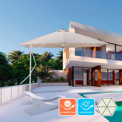 Ombrellone 3m bianco Aria per terrazza – Casamati