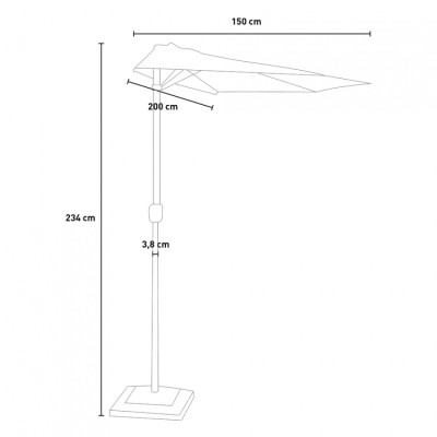 Ombrellone da parete Mareo per balcone – Casamati