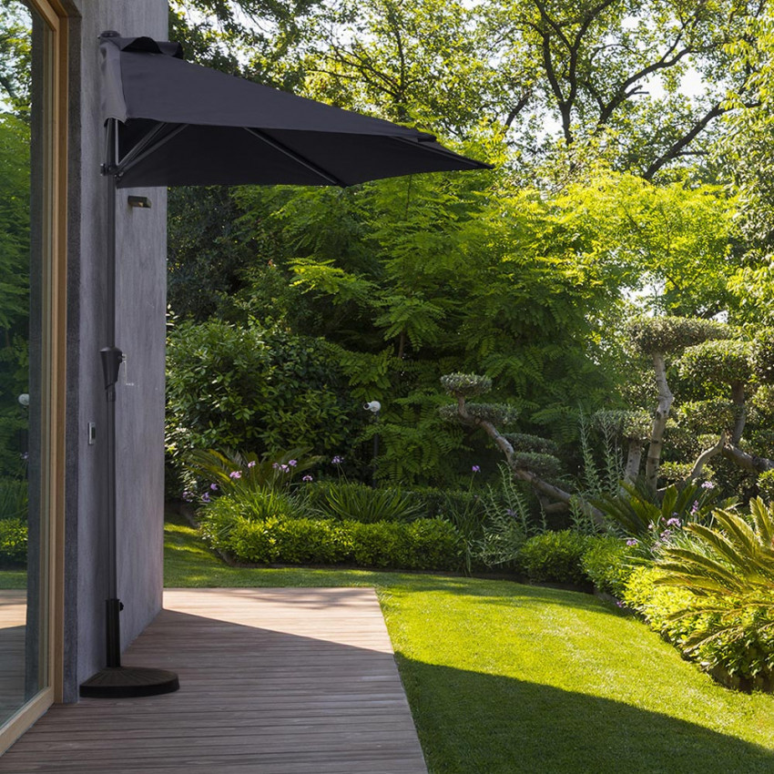 Ombrellone da parete nero Bora per giardino – Casamati