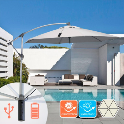 Ombrellone 3x3 USB e solare Baia anti UV – Casamati