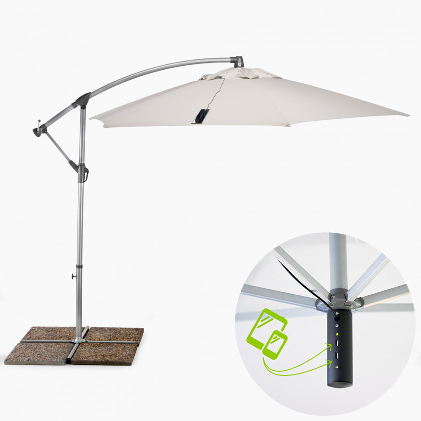 Ombrellone 3x3 USB e solare Baia anti UV – Casamati