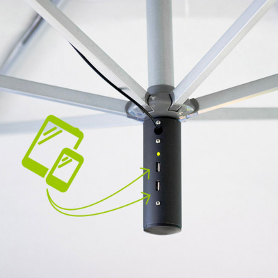 Ombrellone 3x3 USB e solare Baia anti UV – Casamati
