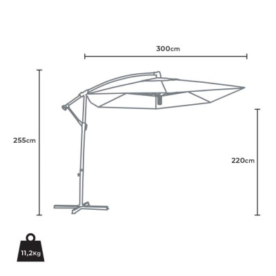 Ombrellone 3x3 USB e solare Baia anti UV – Casamati