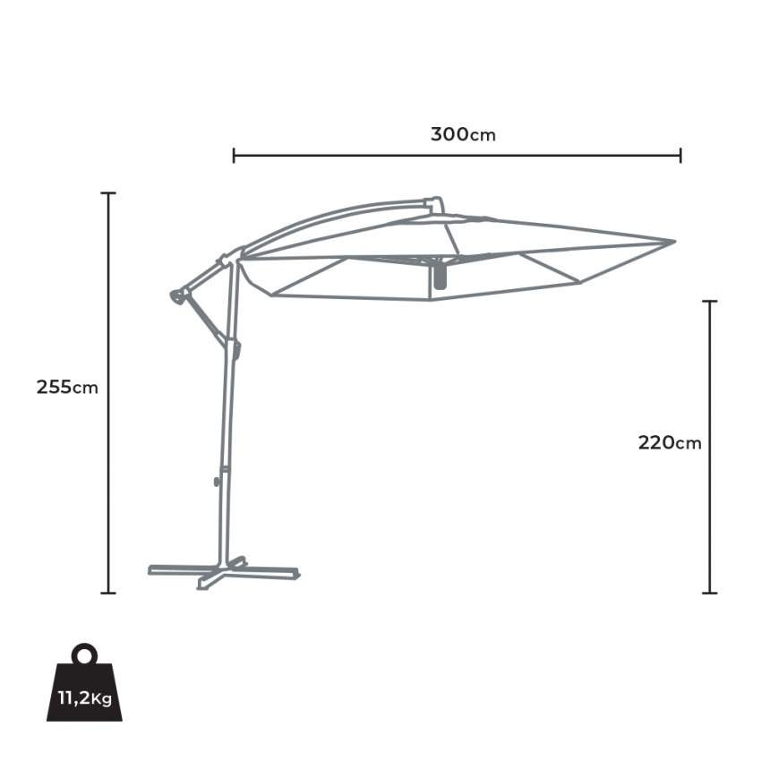 Ombrellone 3x3 USB e solare Baia anti UV – Casamati