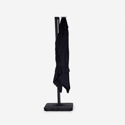 Ombrellone nero 3x3 LED Tido in alluminio – Casamati