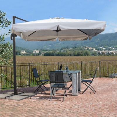 Ombrellone 2,5m quadrato Shaka in alluminio – Casamati