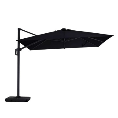 Ombrellone nero 3x3 LED Tido in alluminio – Casamati