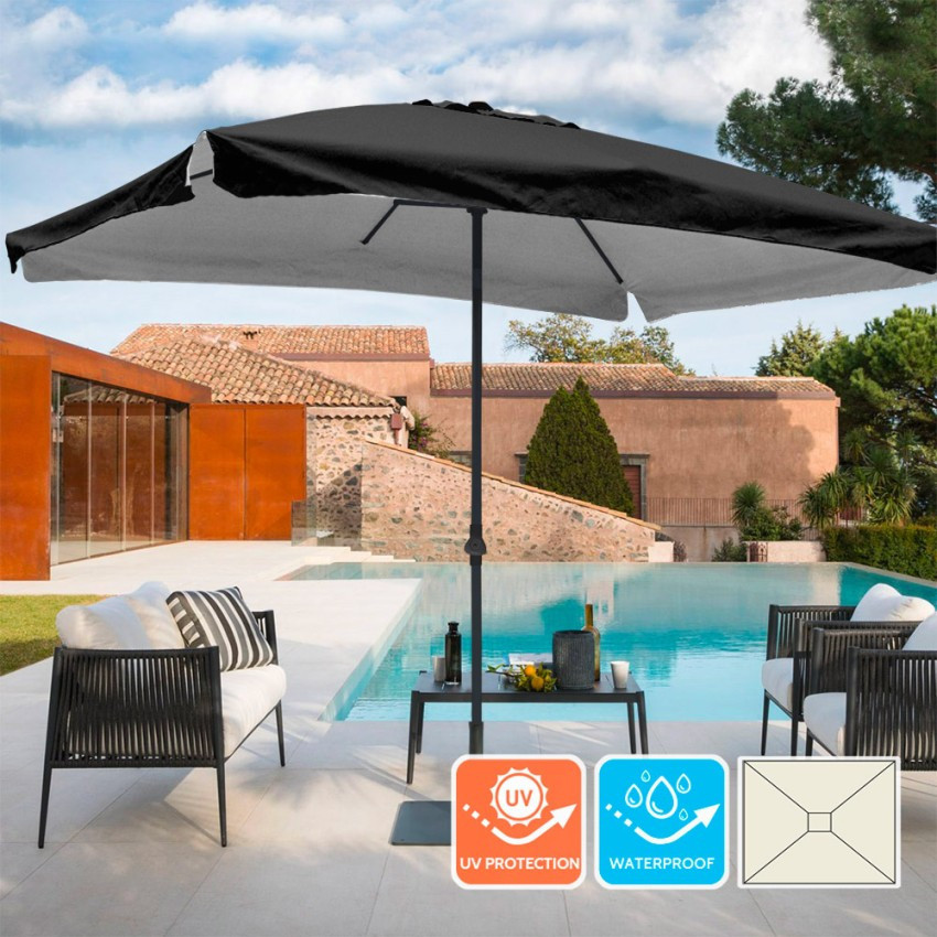 Ombrellone da giardino in alluminio 3x2 Onda - Casamati
