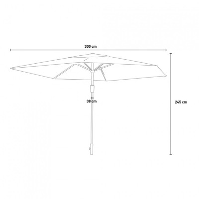 Ombrellone giardino terrazza 3x3 regolabile Spiaggia - Casamati