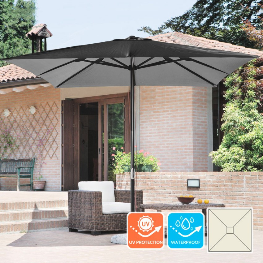 Ombrellone terrazza quadrato 3x3 anti-vento Capri - Casamati
