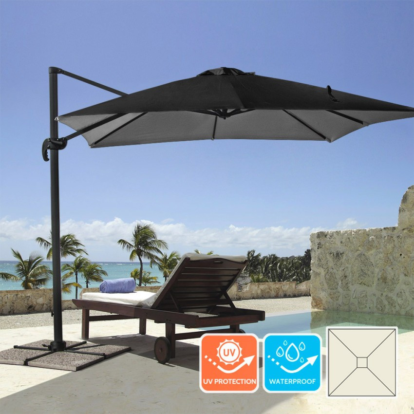 Ombrellone giardino terrazzo quadrato 3x3 Breeza - Casamati