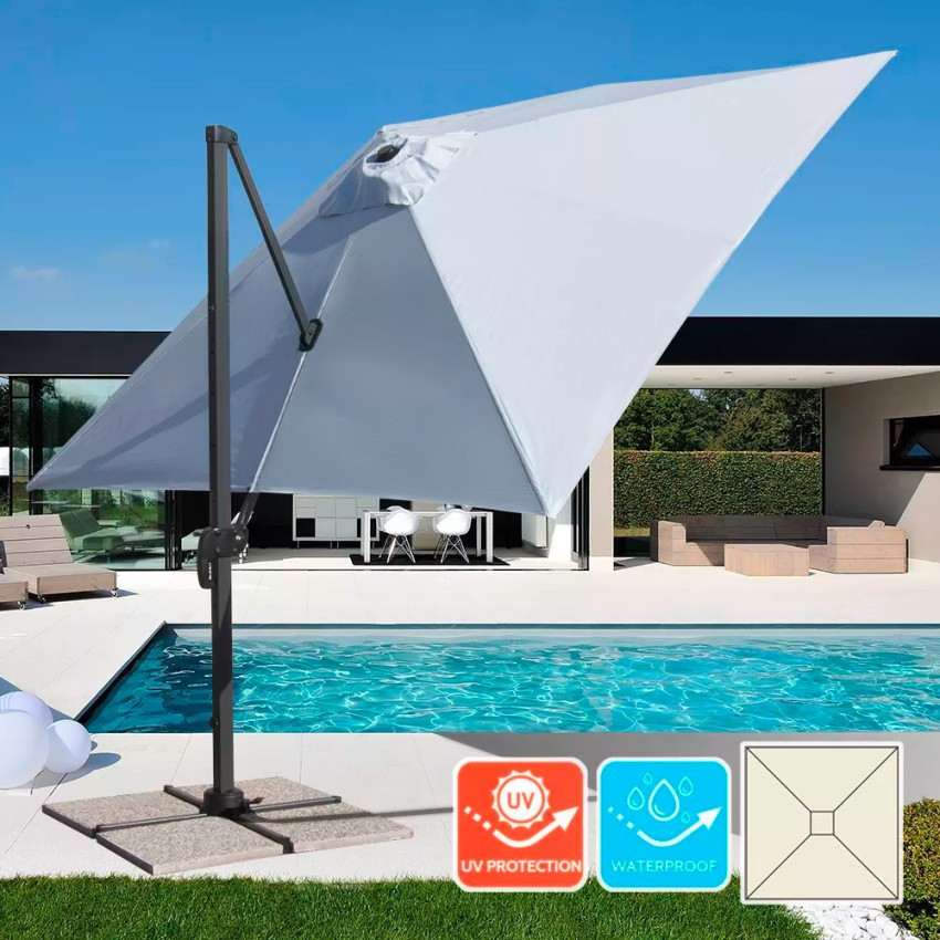 Ombrellone giardino quadrato 3x3 bar terrazza Azzurro - Casamati