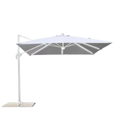 Ombrellone giardino terrazza regolabile LED 3x3 Delfino - Casamati