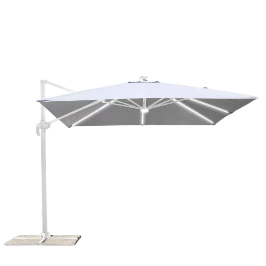 Ombrellone giardino terrazza regolabile LED 3x3 Delfino - Casamati