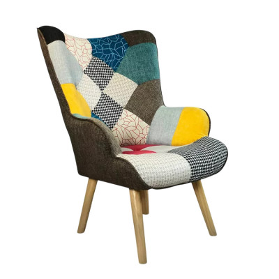 Poltrona Patchwork Apophis Design Moderno con Braccioli