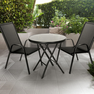 Set tavolo rotondo + 2 sedie Apple Martini