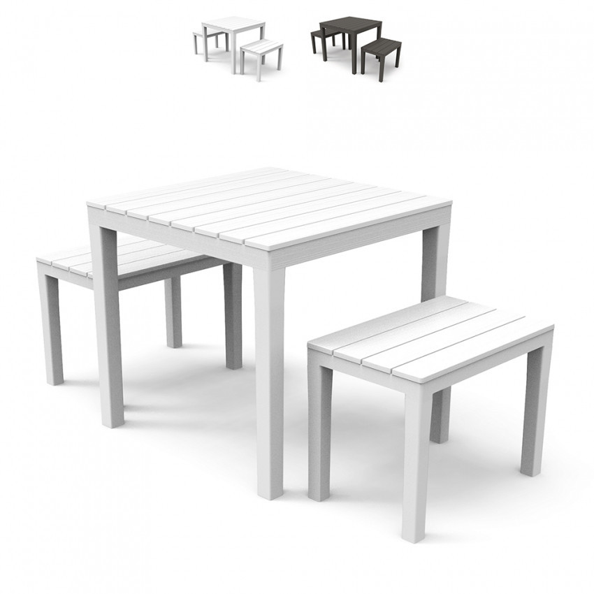 Set giardino con tavolo e panchine Bloody Mary