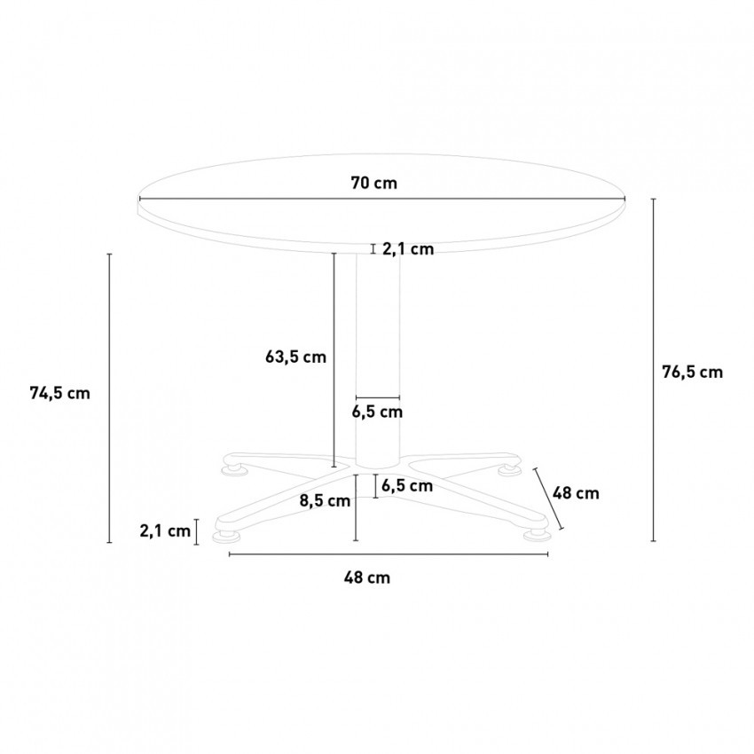 Set 4 sedie design e tavolo rotondo Gin Tonic