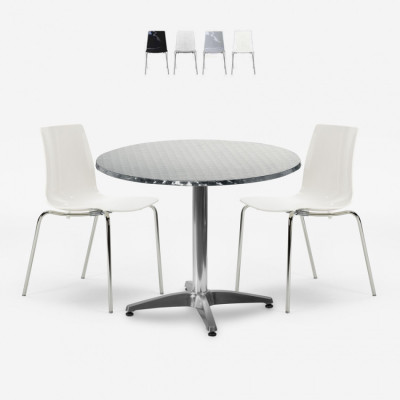 Set 4 sedie design e tavolo rotondo Gin Tonic