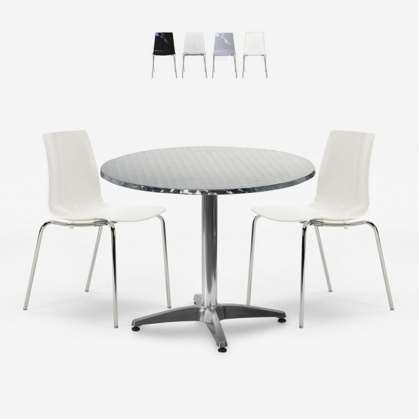 Set 4 sedie design e tavolo rotondo Gin Tonic