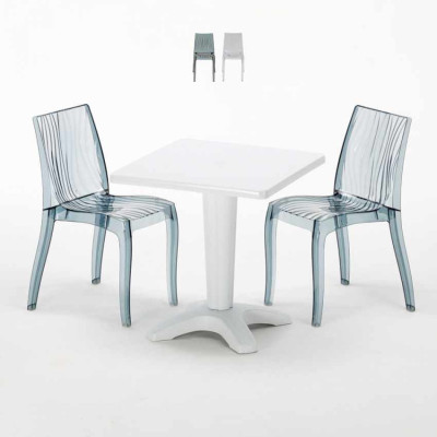 Set tavolo 70x70 cm + 2 sedie Black Russian