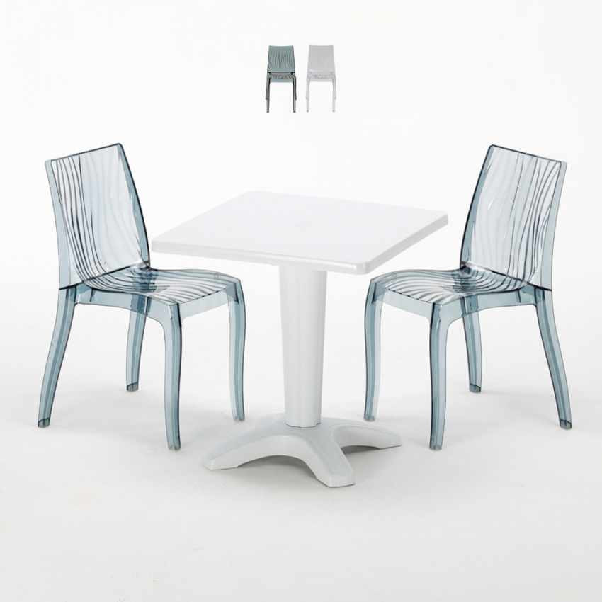 Set tavolo 70x70 cm + 2 sedie Black Russian
