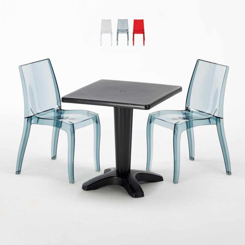 Set tavolo 70x70 cm + 2 sedie Mint Julep