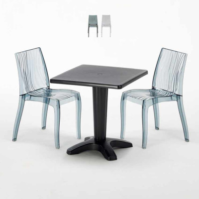 Set tavolo 70x70 cm + 2 sedie bar Bellini