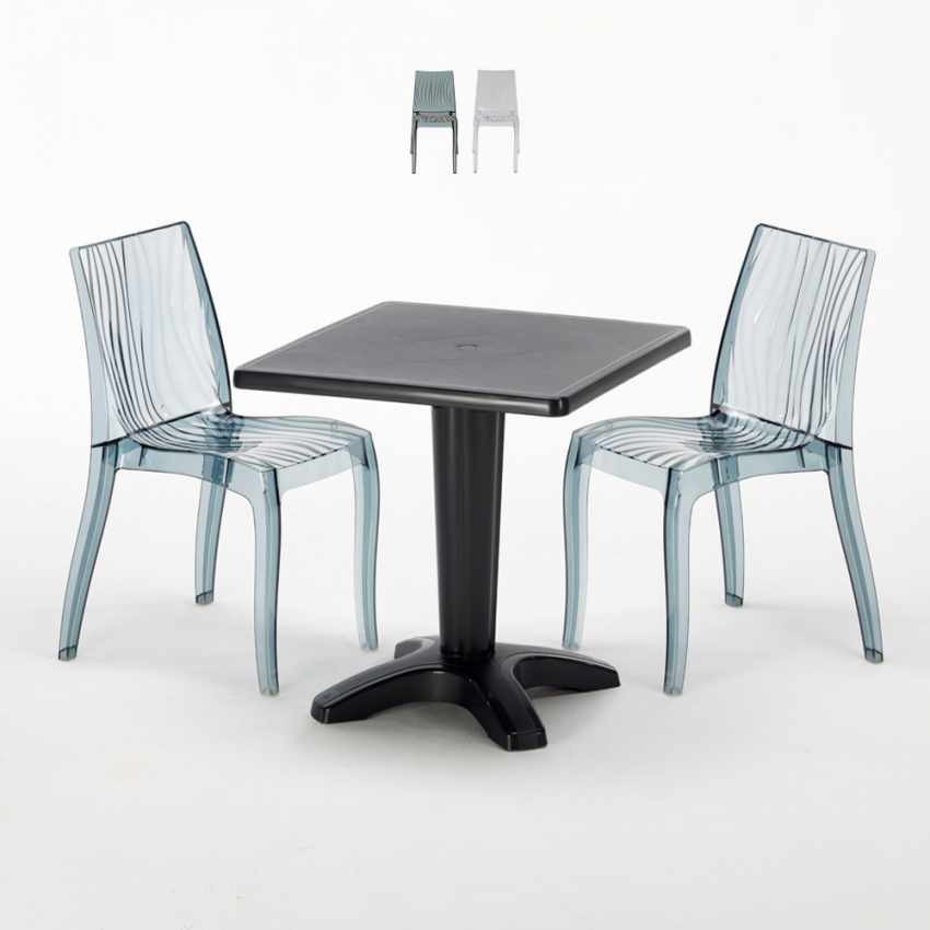 Set tavolo 70x70 cm + 2 sedie bar Bellini