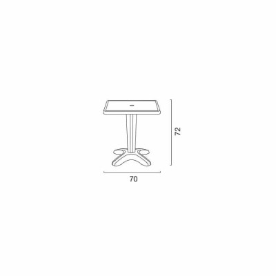 Set tavolo 70x70 cm + 2 sedie bar Bellini