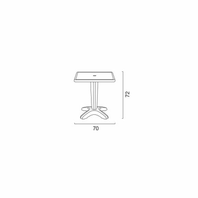 Set tavolo 70x70 cm + 2 sedie bar Tom Collins
