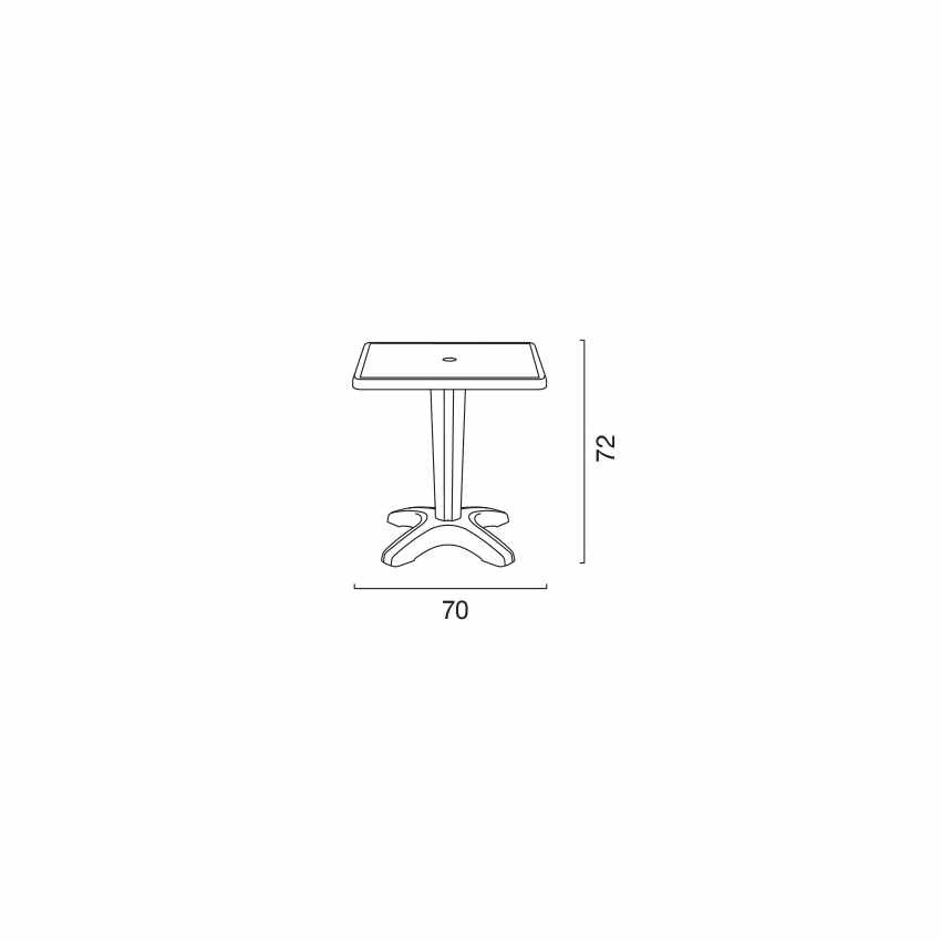 Set tavolo 70x70 cm + 2 sedie bar Tom Collins