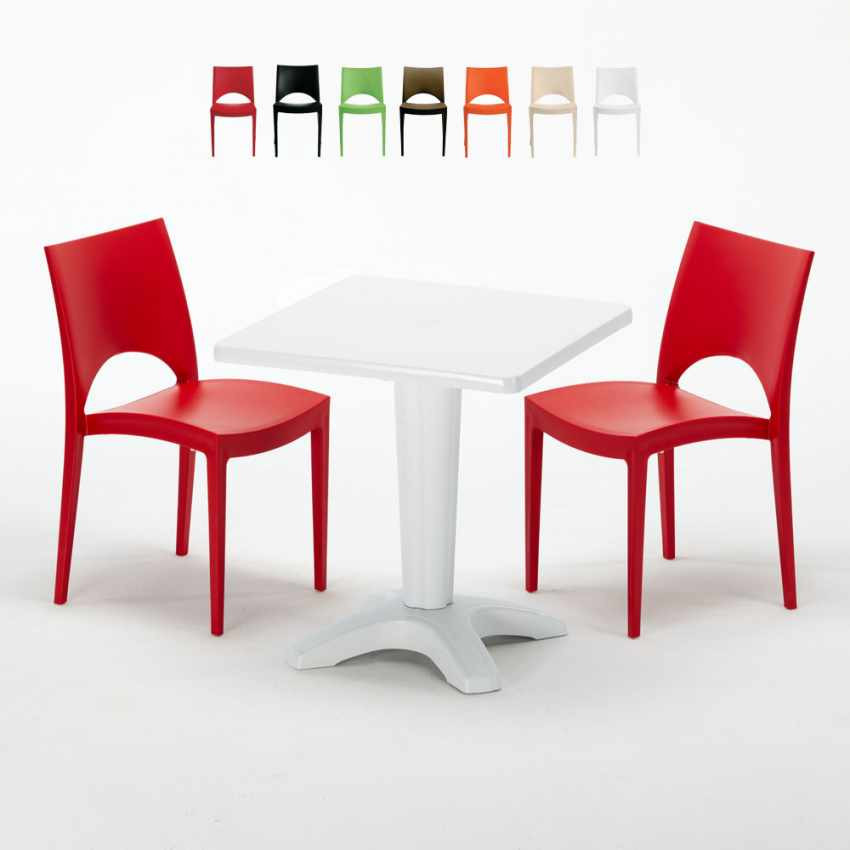 Set tavolo 70x70 cm + 2 sedie bar Tom Collins