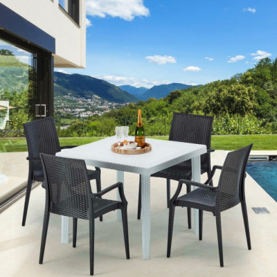 Set tavolo 90x90 cm + 4 sedie Boulevardier