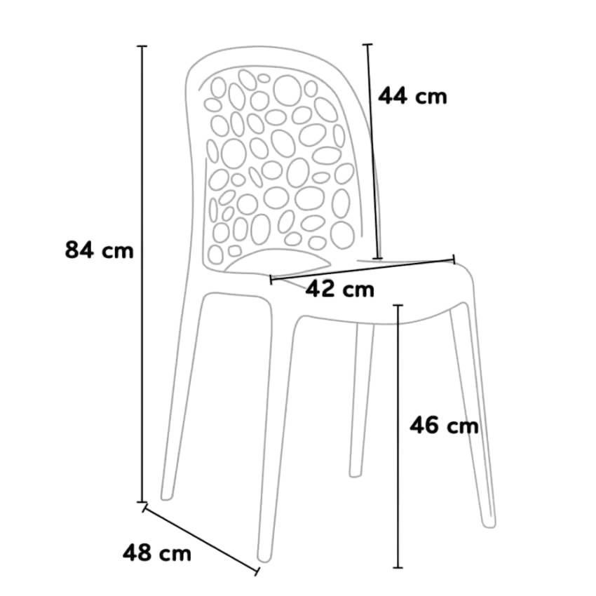 Sedia da cucina bar giardino impilabile interno ed esterno Pechino
