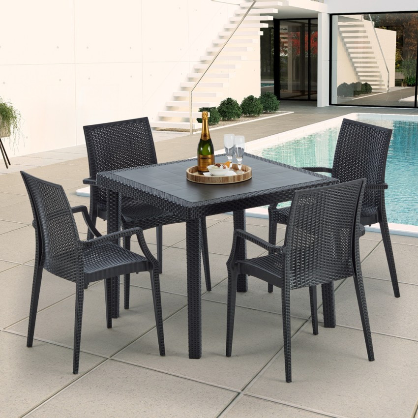 Set tavolo 90x90 cm + 4 sedie French Martini