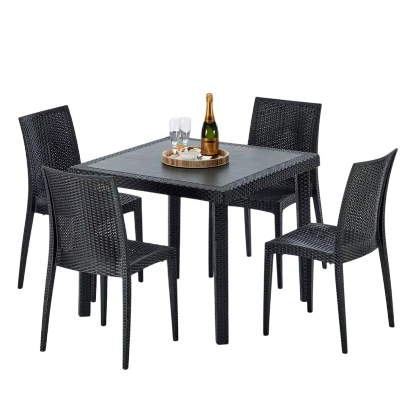 Set tavolo 90x90 cm + 4 sedie Clover Club
