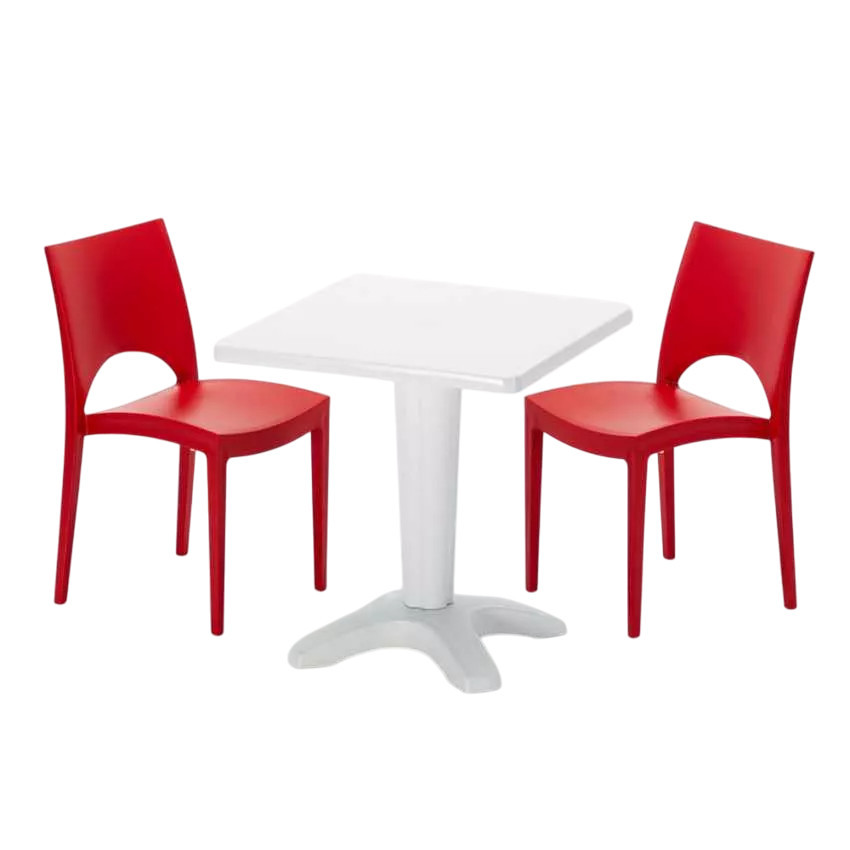 Set tavolo 70x70 cm + 2 sedie bar Tom Collins