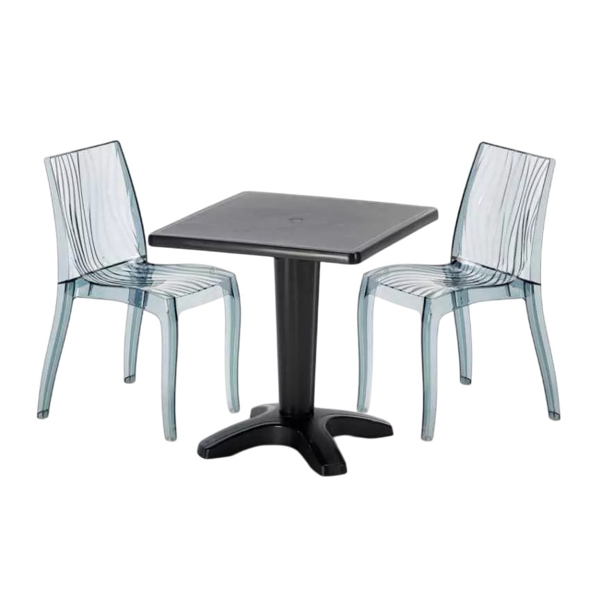 Set tavolo 70x70 cm + 2 sedie bar Bellini