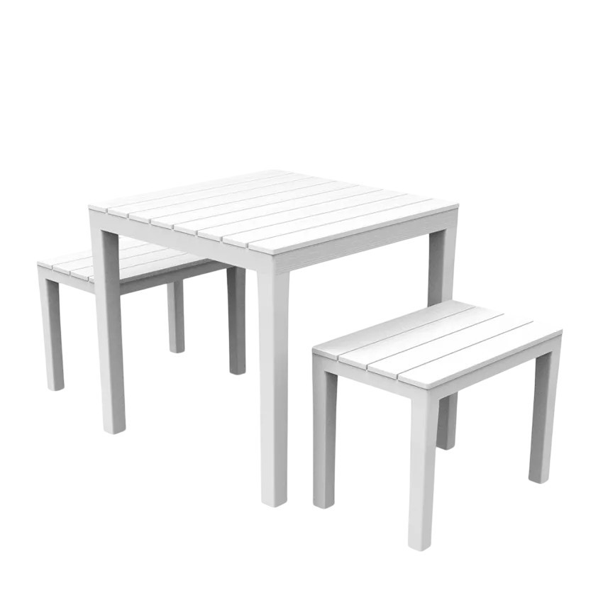 Set giardino con tavolo e panchine Bloody Mary